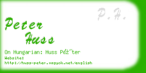 peter huss business card